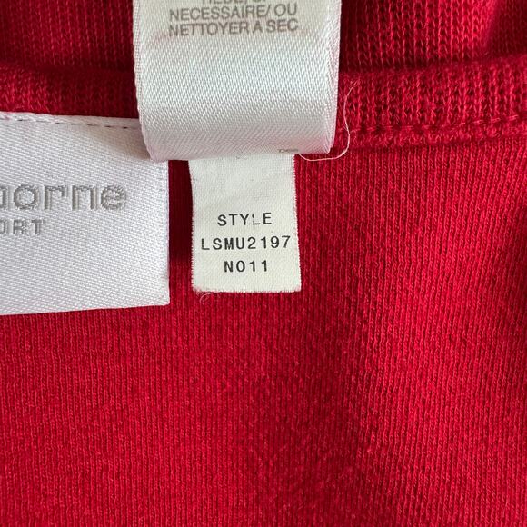 Vintage LIZ CLAIRBORNE Red Christmas Sweater Size L Holiday Party Festive - Picture 10 of 10